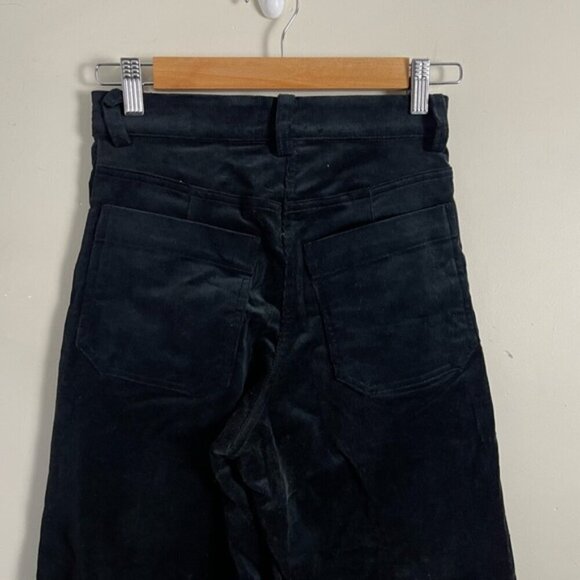 Smash + Tess City wide leg pant in midnight black high rise corduroy NWT size XS - Picture 4 of 11